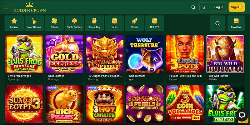 Golden Crown Casino Games Lobby